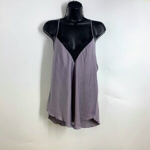 Intimately Free People Starlight Lace Trim Cami Slip Mini Dress Lingerie Size L